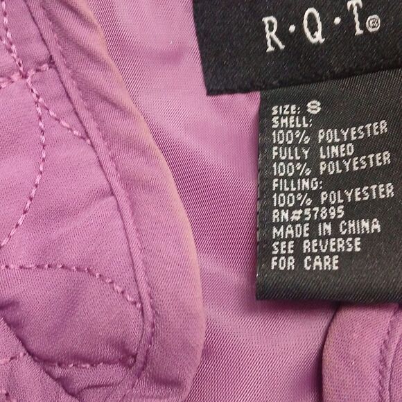 R.Q.T purple quilted lightweight jacket  Sz S EUC - Picture 5 of 6